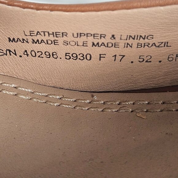 Tory Burch Women Cognac Wedge Pumps 6M Leather Logo, Fall Preppy, Quiet Luxury - Picture 10 of 15